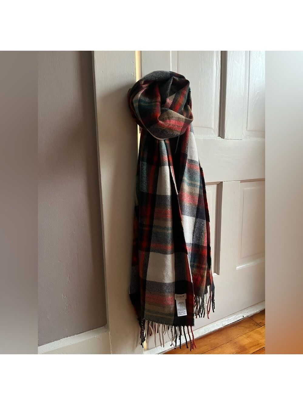 J. Crew Oversized Plaid Scarf